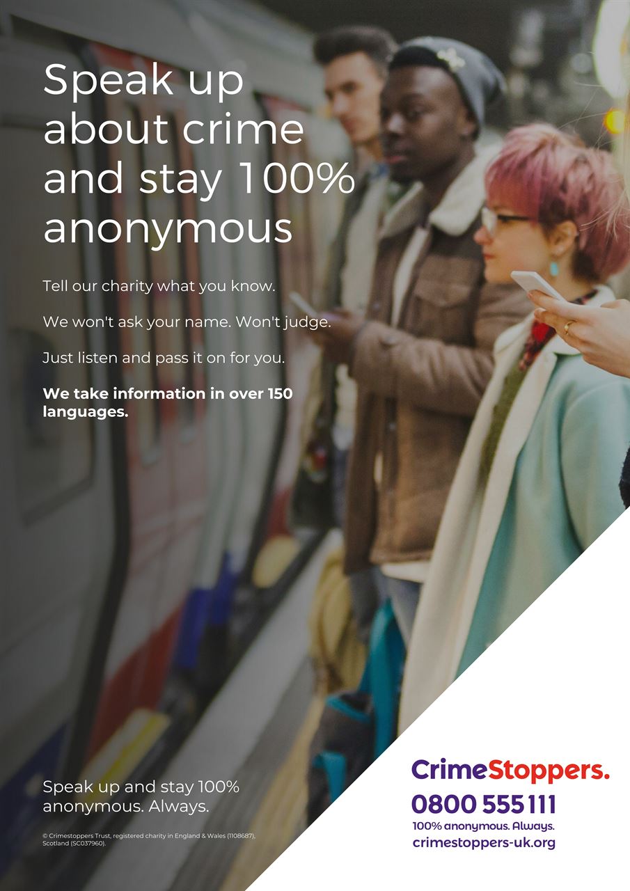 Speak Up About Crime – 100% Anonymous